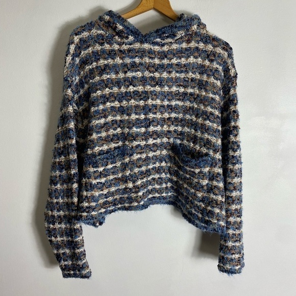 NWOT Zara Knit Tweed Metallic Boxy Oversized Hoodie size M - Picture 5 of 12